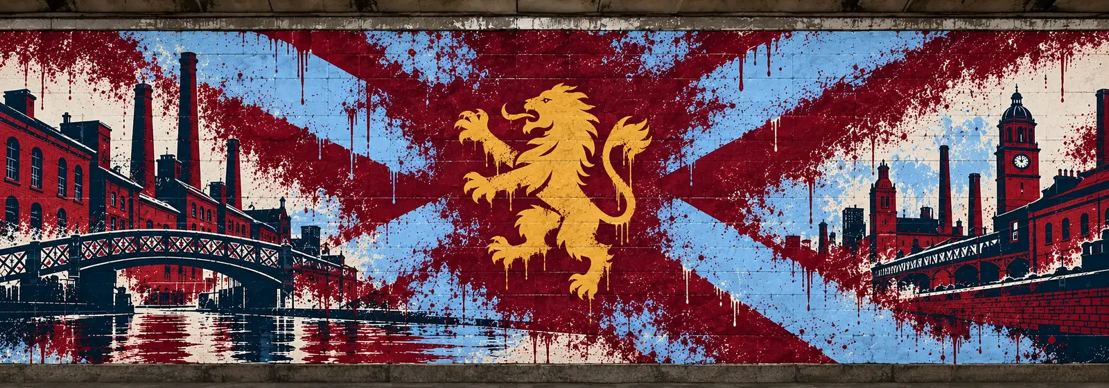 Aston Villa: klubmotívum graffitis falon