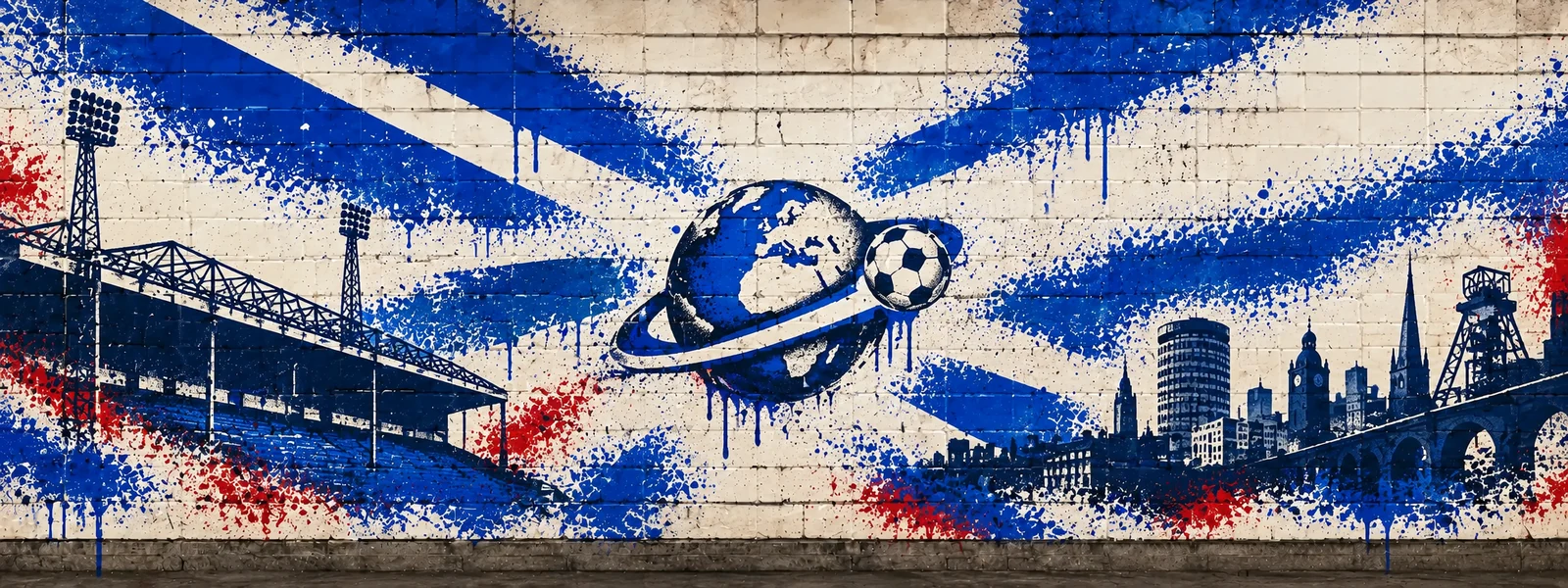 Birmingham City: klubmotívum graffitis falon