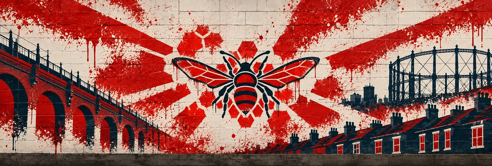 Brentford: klubmotívum graffitis falon
