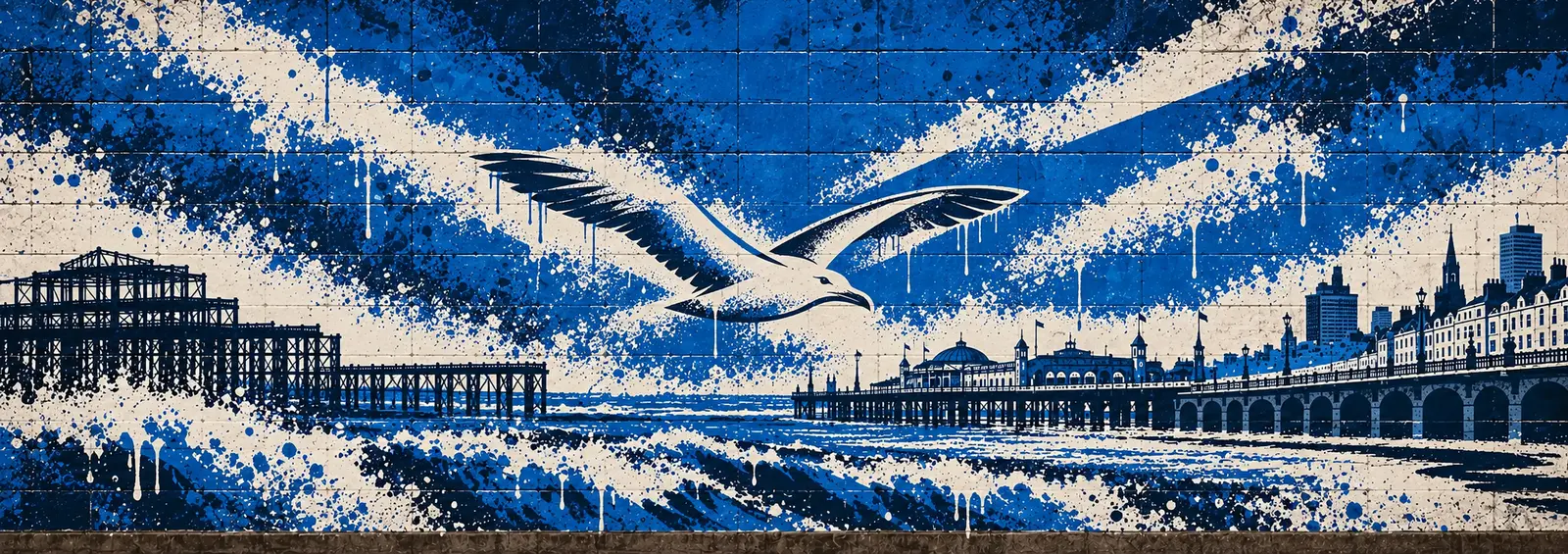 Brighton & Hove Albion: klubmotívum graffitis falon
