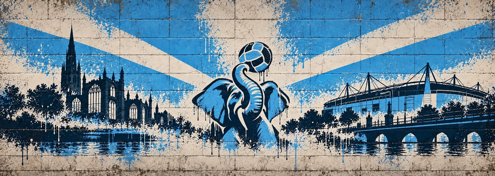 Coventry City: klubmotívum graffitis falon