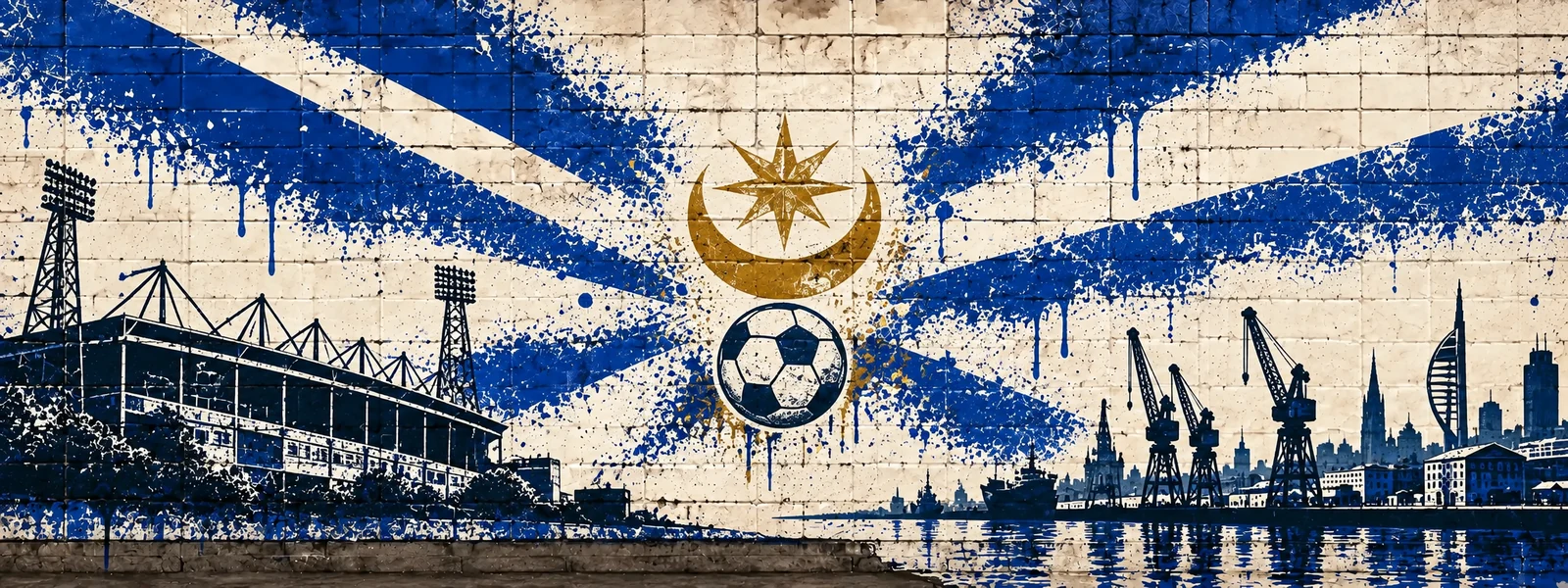 Portsmouth: klubmotívum graffitis falon