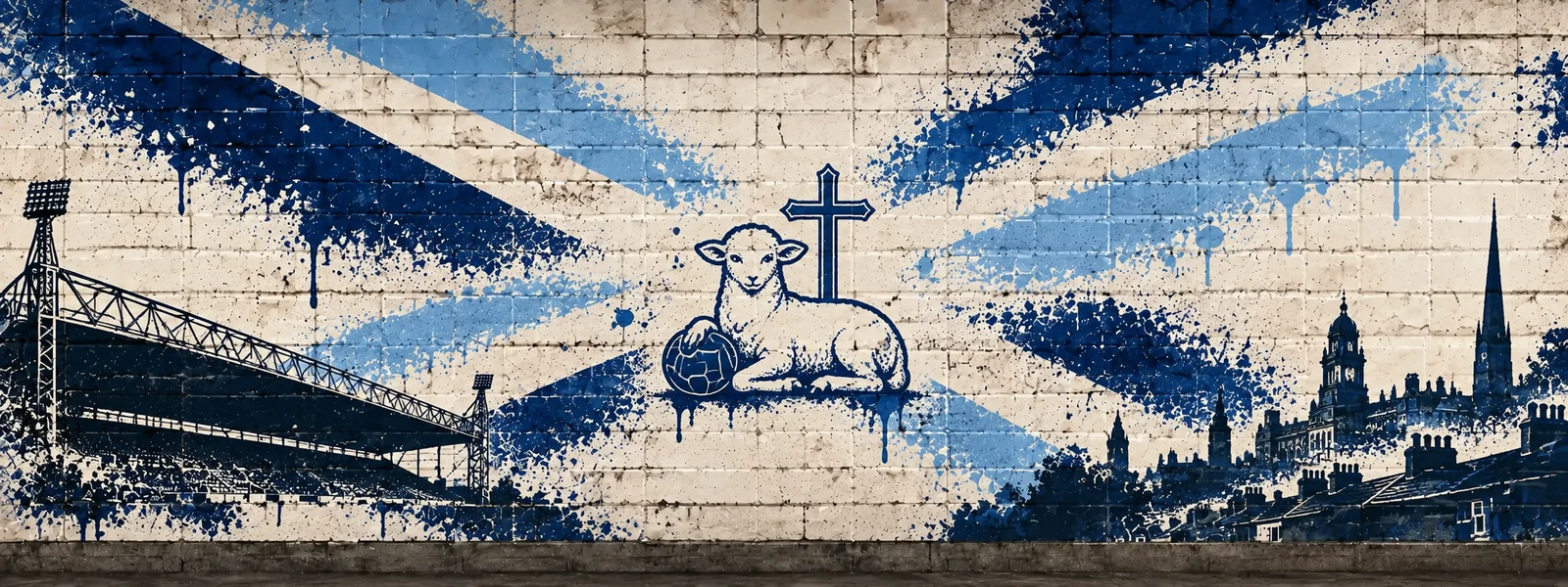 Preston North End: klubmotívum graffitis falon