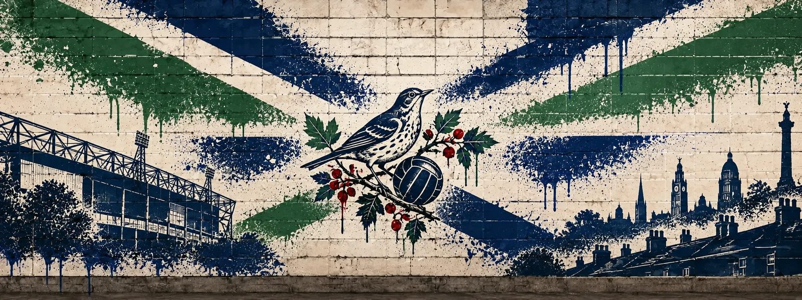 West Bromwich Albion: klubmotívum graffitis falon